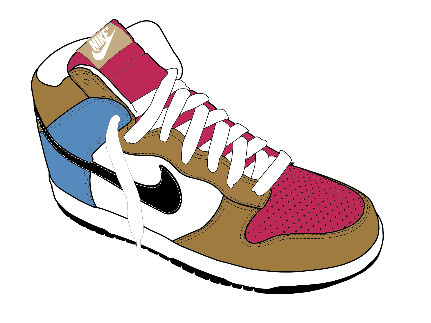 Patterned Blue Sneaker